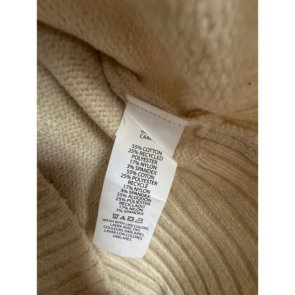 The Childrens Place Boys Cream 1/4 Zip Sweater Pullover Size 7/8‎ M NEW NWT